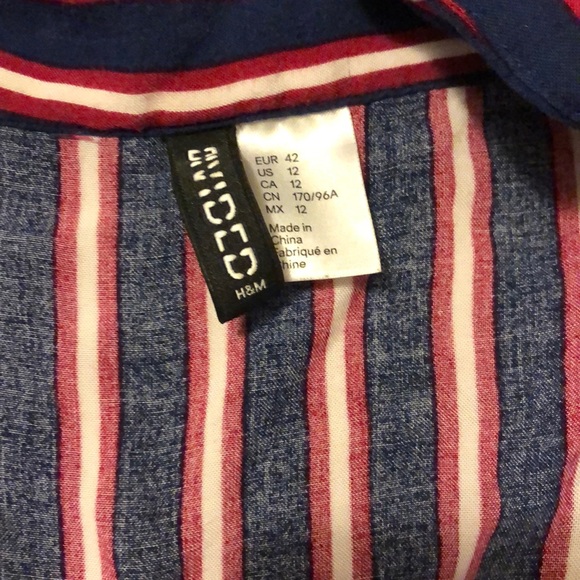 Button down stripped three quarter sleeve - Picture 2 of 3